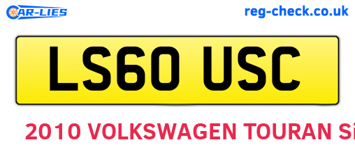 LS60USC are the vehicle registration plates.