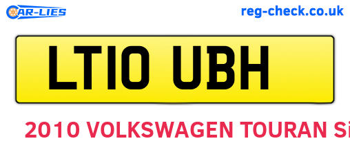 LT10UBH are the vehicle registration plates.