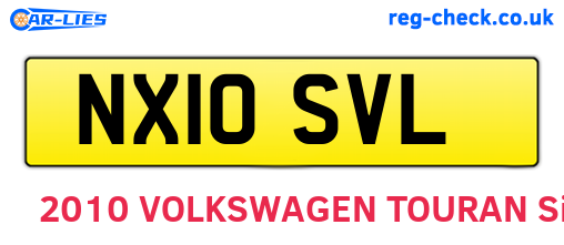 NX10SVL are the vehicle registration plates.