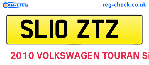 SL10ZTZ are the vehicle registration plates.