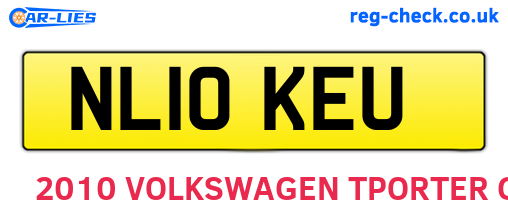NL10KEU are the vehicle registration plates.