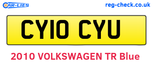 CY10CYU are the vehicle registration plates.