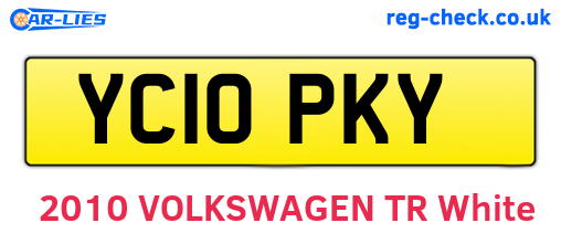 YC10PKY are the vehicle registration plates.