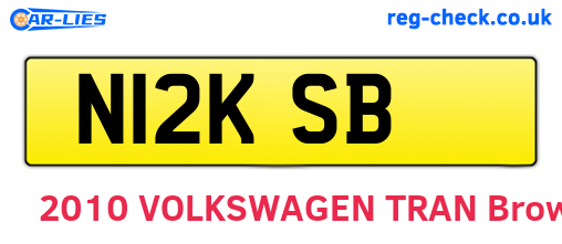 N12KSB are the vehicle registration plates.