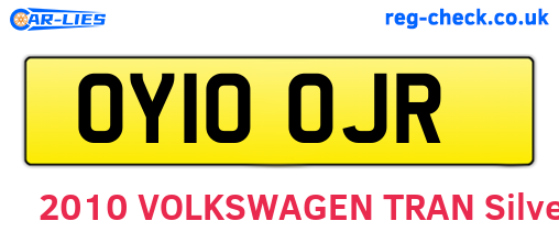OY10OJR are the vehicle registration plates.