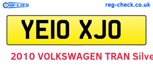 YE10XJO are the vehicle registration plates.