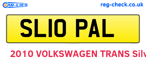 SL10PAL are the vehicle registration plates.