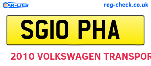 SG10PHA are the vehicle registration plates.