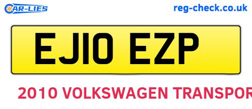 EJ10EZP are the vehicle registration plates.