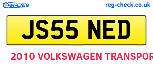 JS55NED are the vehicle registration plates.