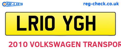 LR10YGH are the vehicle registration plates.