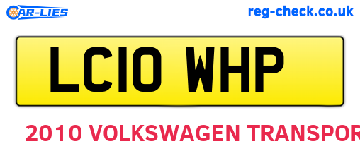 LC10WHP are the vehicle registration plates.