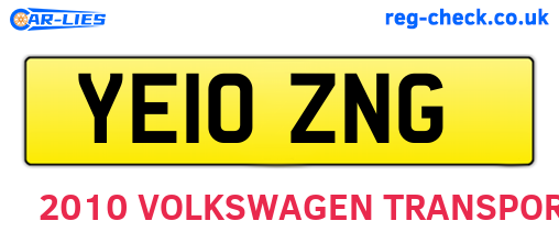 YE10ZNG are the vehicle registration plates.