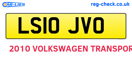 LS10JVO are the vehicle registration plates.