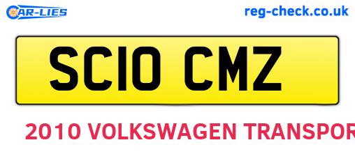 SC10CMZ are the vehicle registration plates.
