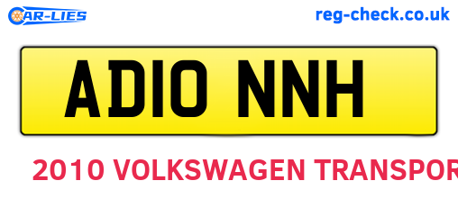 AD10NNH are the vehicle registration plates.