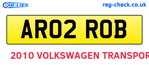 AR02ROB are the vehicle registration plates.
