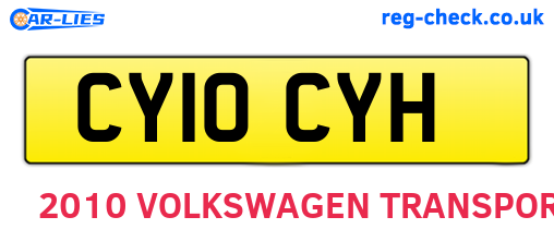 CY10CYH are the vehicle registration plates.