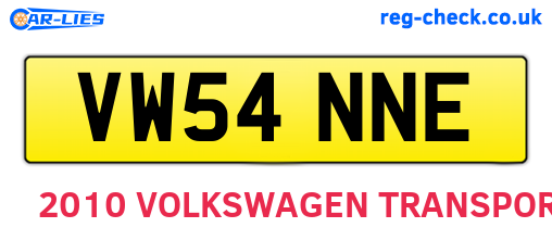 VW54NNE are the vehicle registration plates.