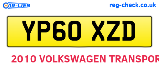 YP60XZD are the vehicle registration plates.