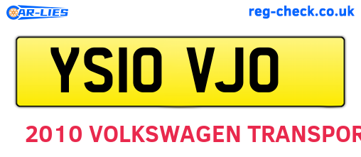 YS10VJO are the vehicle registration plates.