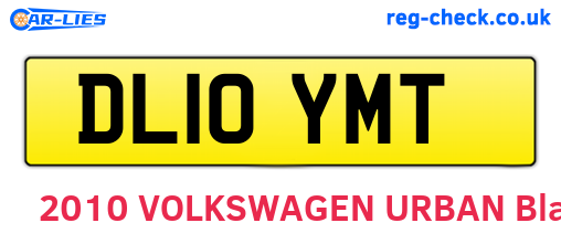 DL10YMT are the vehicle registration plates.
