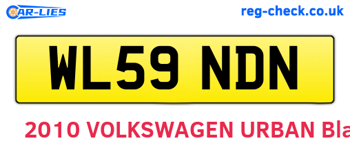 WL59NDN are the vehicle registration plates.