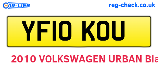YF10KOU are the vehicle registration plates.