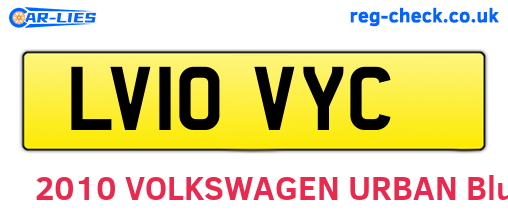 LV10VYC are the vehicle registration plates.