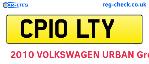 CP10LTY are the vehicle registration plates.