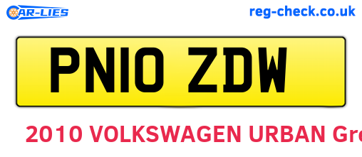 PN10ZDW are the vehicle registration plates.