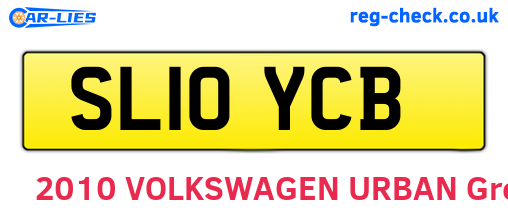 SL10YCB are the vehicle registration plates.