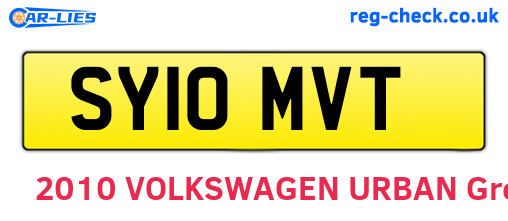SY10MVT are the vehicle registration plates.