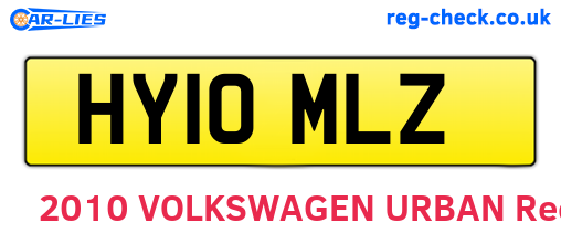 HY10MLZ are the vehicle registration plates.