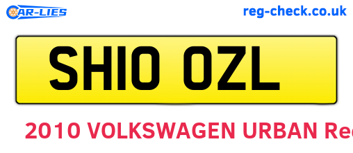 SH10OZL are the vehicle registration plates.