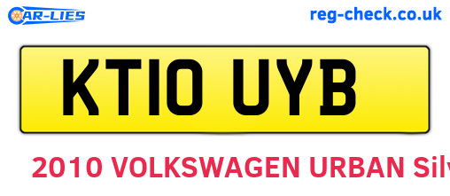 KT10UYB are the vehicle registration plates.