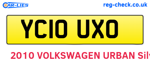 YC10UXO are the vehicle registration plates.