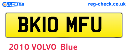 BK10MFU are the vehicle registration plates.