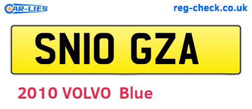 SN10GZA are the vehicle registration plates.