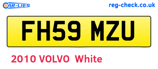 FH59MZU are the vehicle registration plates.
