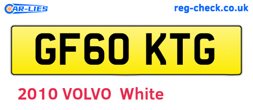 GF60KTG are the vehicle registration plates.
