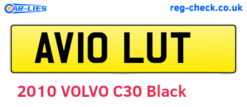 AV10LUT are the vehicle registration plates.