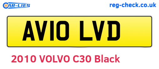 AV10LVD are the vehicle registration plates.