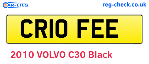 CR10FEE are the vehicle registration plates.