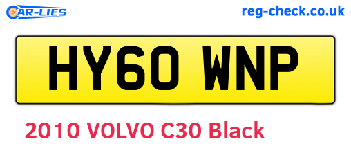 HY60WNP are the vehicle registration plates.