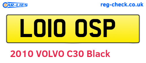LO10OSP are the vehicle registration plates.
