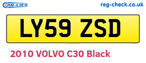 LY59ZSD are the vehicle registration plates.