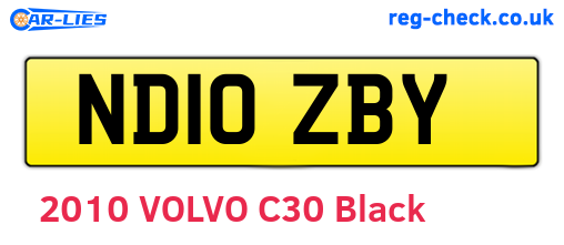 ND10ZBY are the vehicle registration plates.