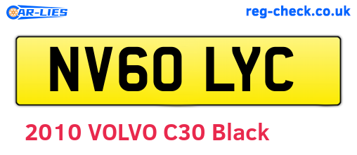 NV60LYC are the vehicle registration plates.