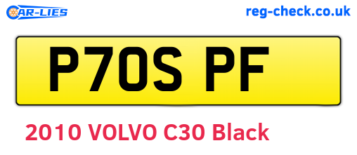 P70SPF are the vehicle registration plates.